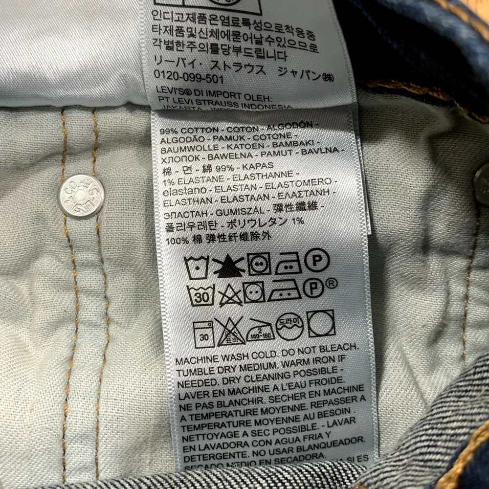 Levi's Jeans Mens 34x28.5 Blue 569 Regular Straight American Dark Wash Denim
